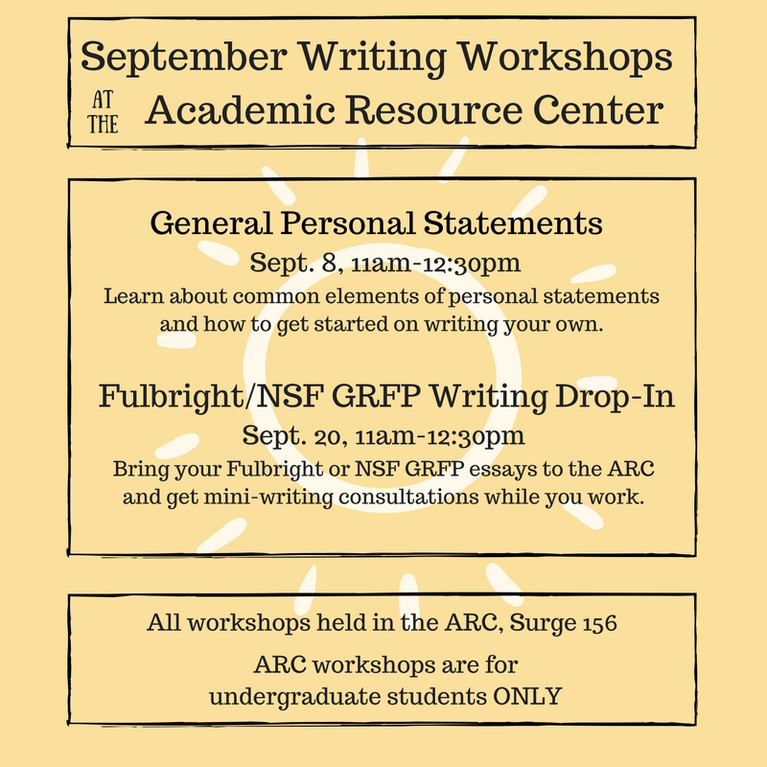 September Writing Workshop